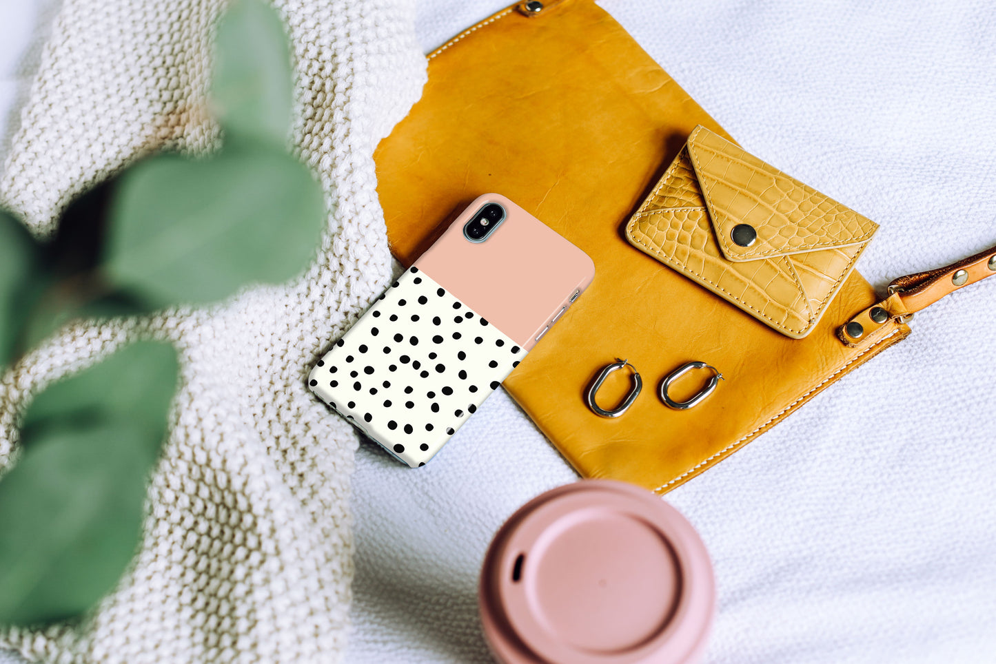 Geo Dots Geometric Pink Phone Case | Harper & Blake