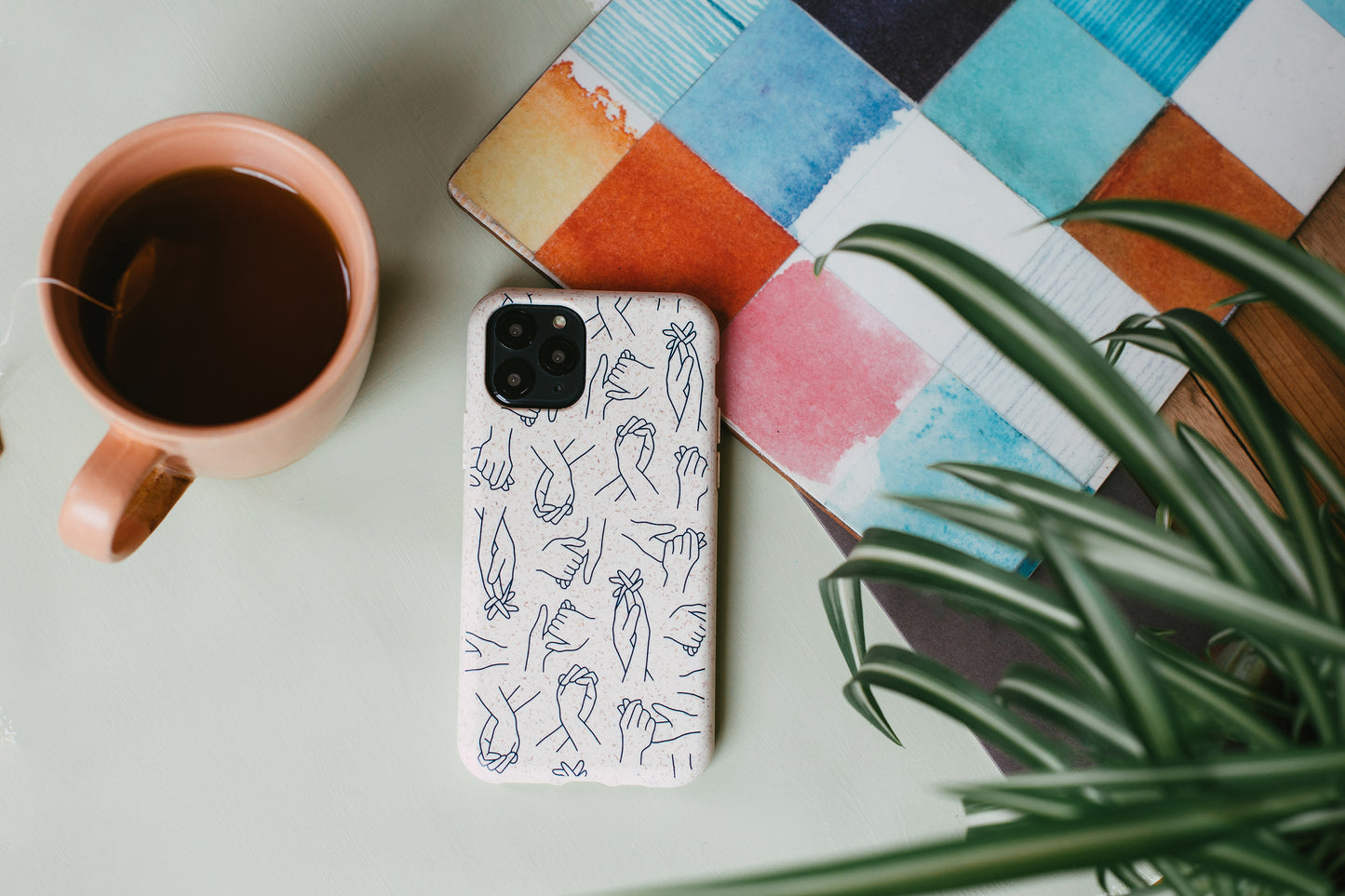 Hand Connections Line Art Phone Case | Harper & Blake