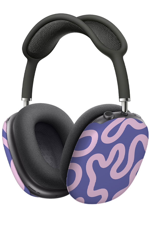 Swirl Lines Abstract AirPod Max Case (Purple)