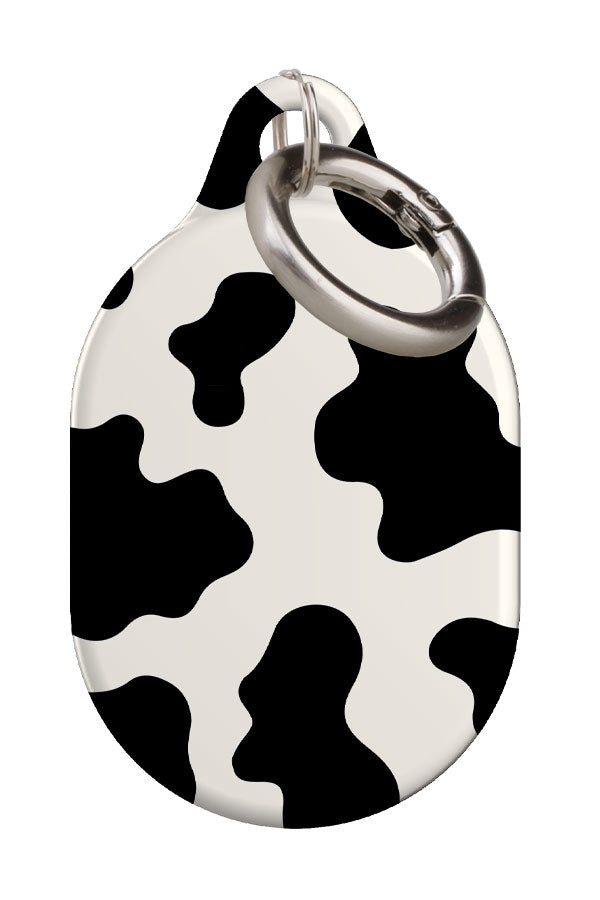 Cow Print AirTag Case (Cream) | Harper & Blake