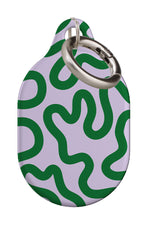 Swirl Lines Abstract AirTag Case (Lilac Green)