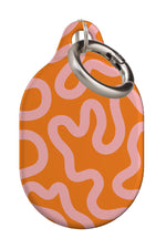 Swirl Lines Abstract AirTag Case (Orange Pink)