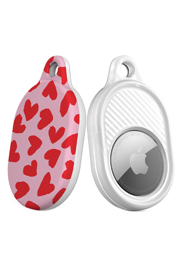 Big Hearts AirTag Case (Pink) | Harper & Blake