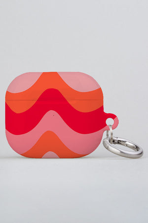 Wave AirPod Case (Pink Red) | Harper & Blake
