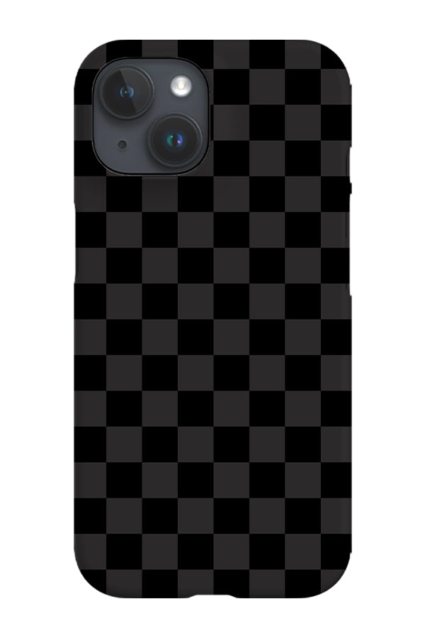 Checkered Phone Case Grey Black