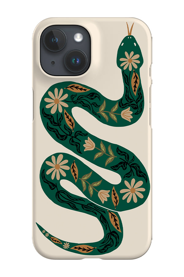 【Harper & Blake】UK発！手帳型スマホケース Snake Floral/蛇花 Snake & Florals Phone Case (Natural) | Harper & Blake
