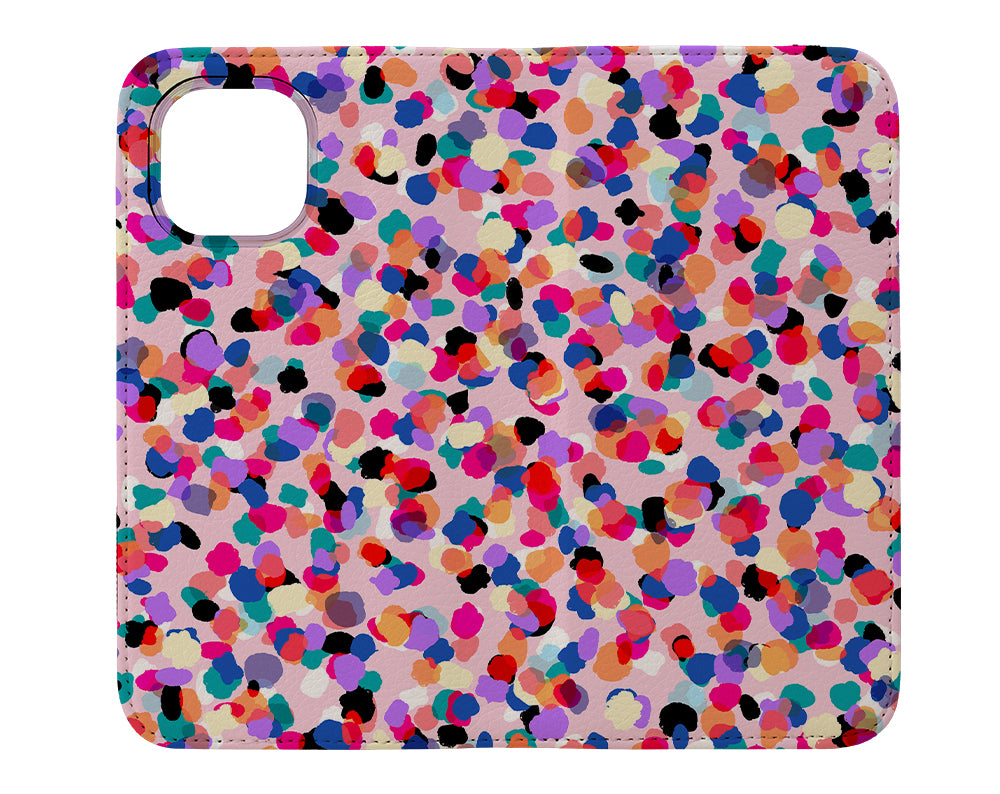 Party Spot by Rachel Parker Wallet Phone Case (Pink) | Harper & Blake