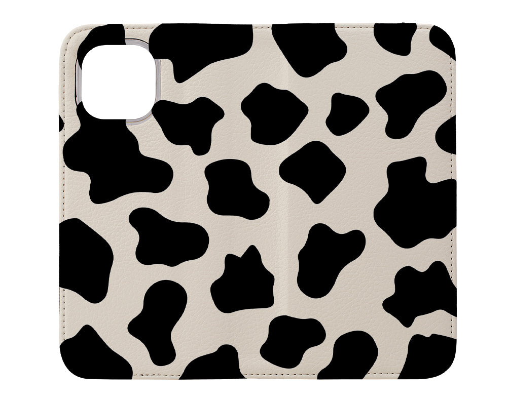 Cow Print Wallet Case (Cream) | Harper & Blake
