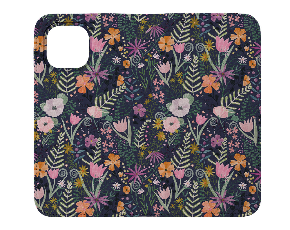 Spring Bloom Garden by Michele Norris Wallet Phone Case (Purple) | Harper & Blake