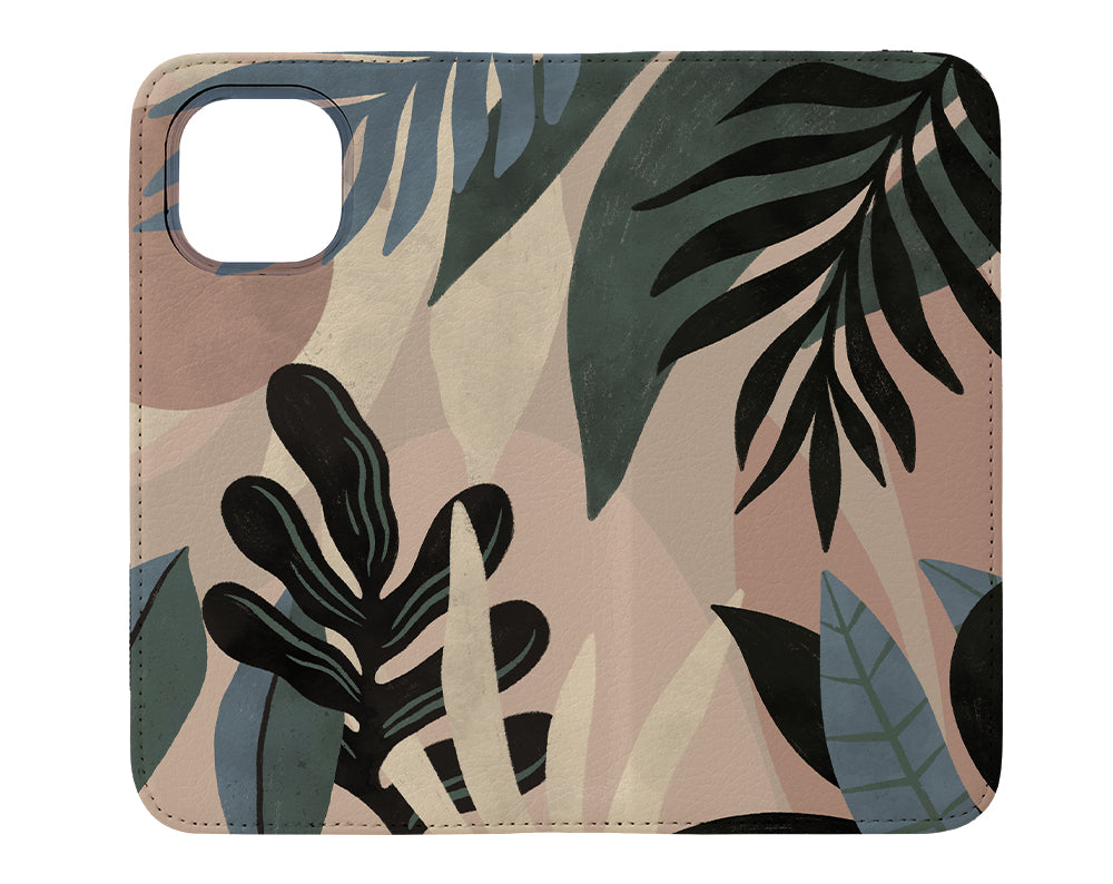 Tropical Plant Wallet Case (Blue) | Harper & Blake