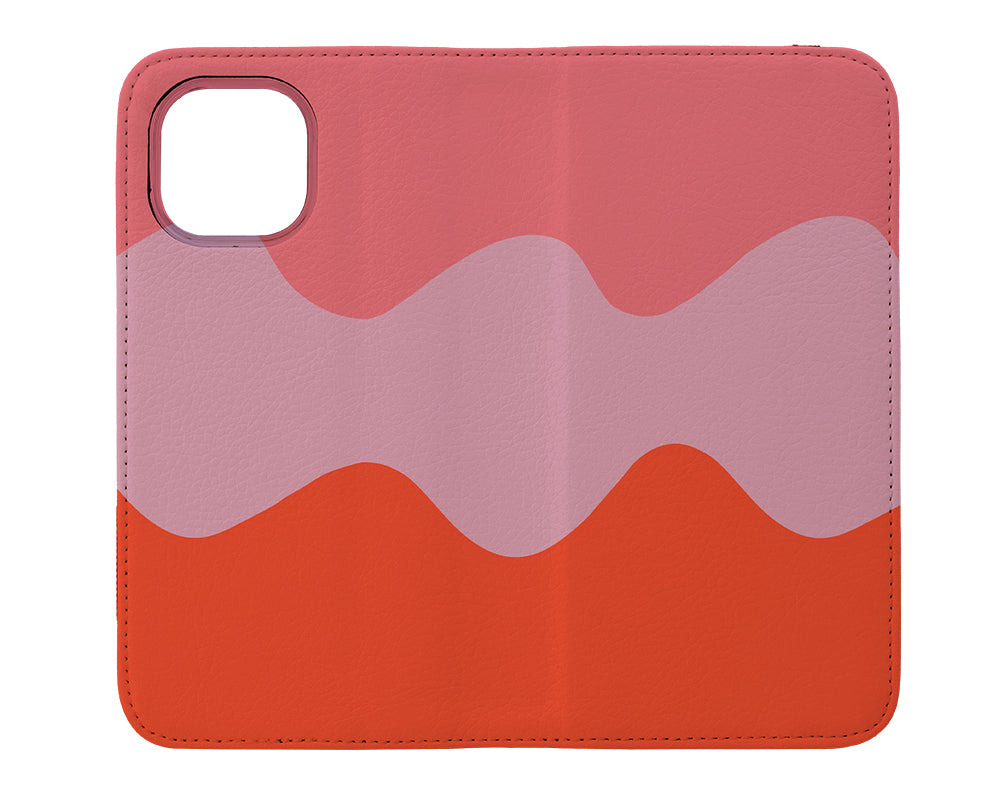 Wavy Stripes Wallet Phone Case (Pink) | Harper & Blake