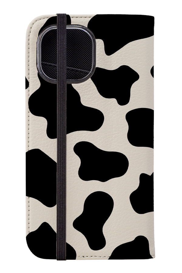 Cow Print Wallet Case (Cream) | Harper & Blake