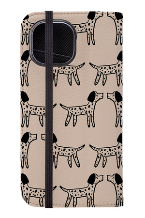 Spotty Dogs Wallet Phone Case (Cream) | Harper & Blake