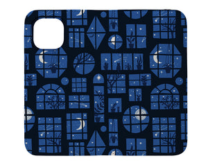 Stargazing by Freya's Prints Wallet Phone Case (Blue) | Harper & Blake