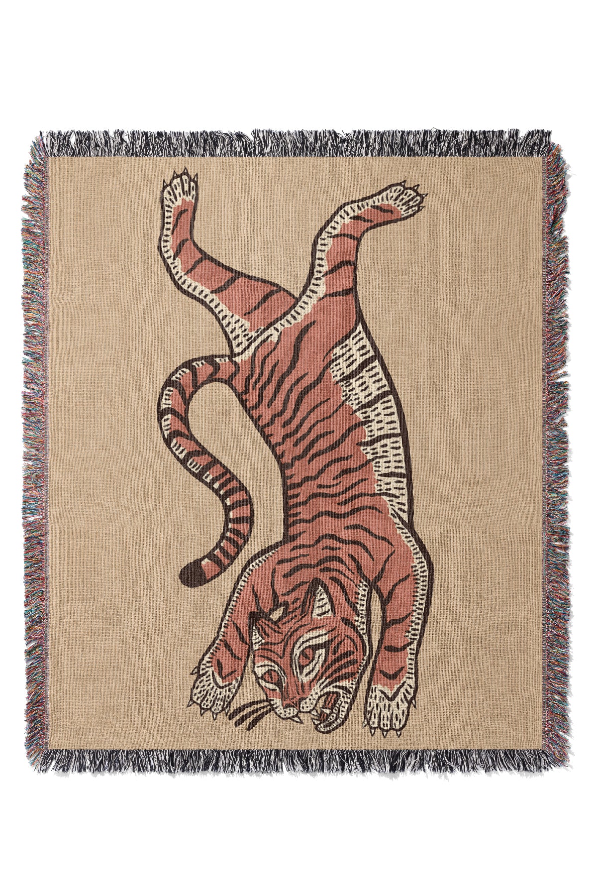 Tiger Jacquard Woven Blanket (Desert Guardian) | Harper & Blake