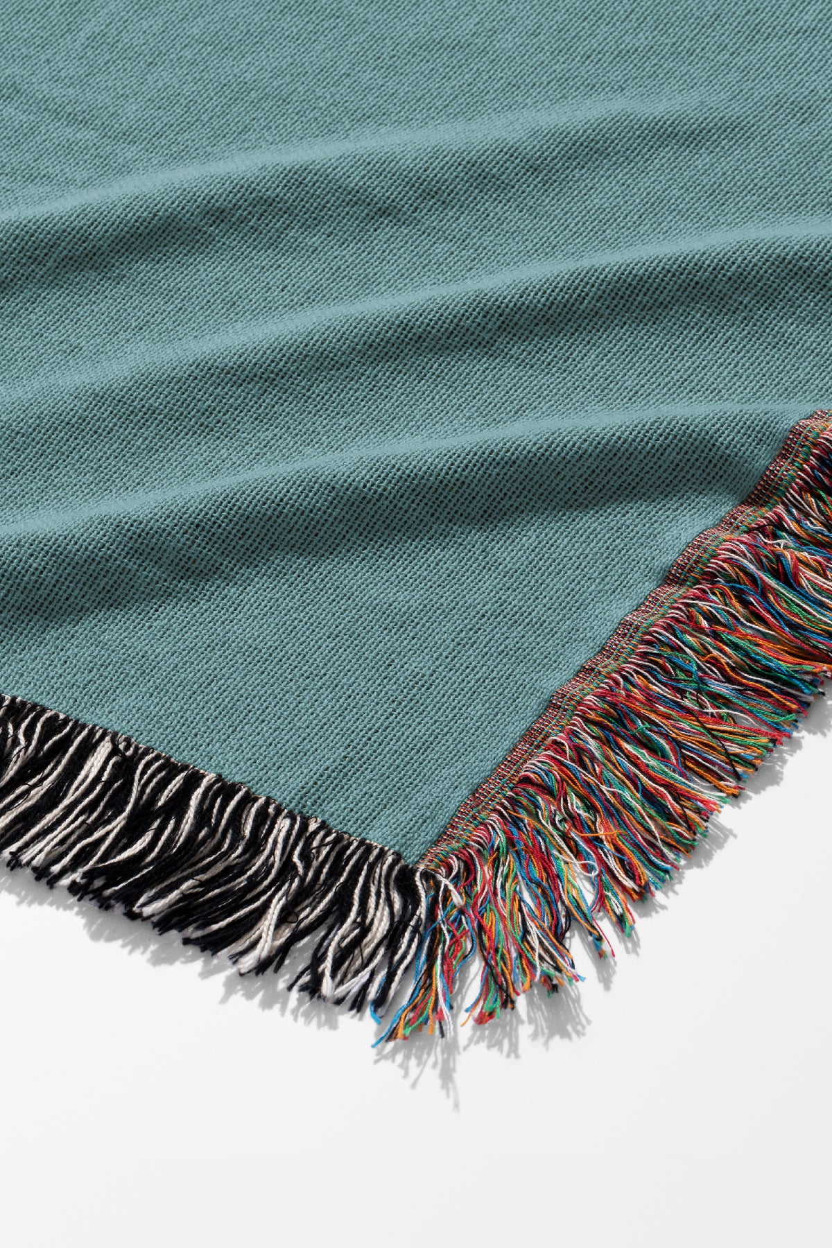 Zebra Jacquard Woven Blanket (Blue) | Harper & Blake