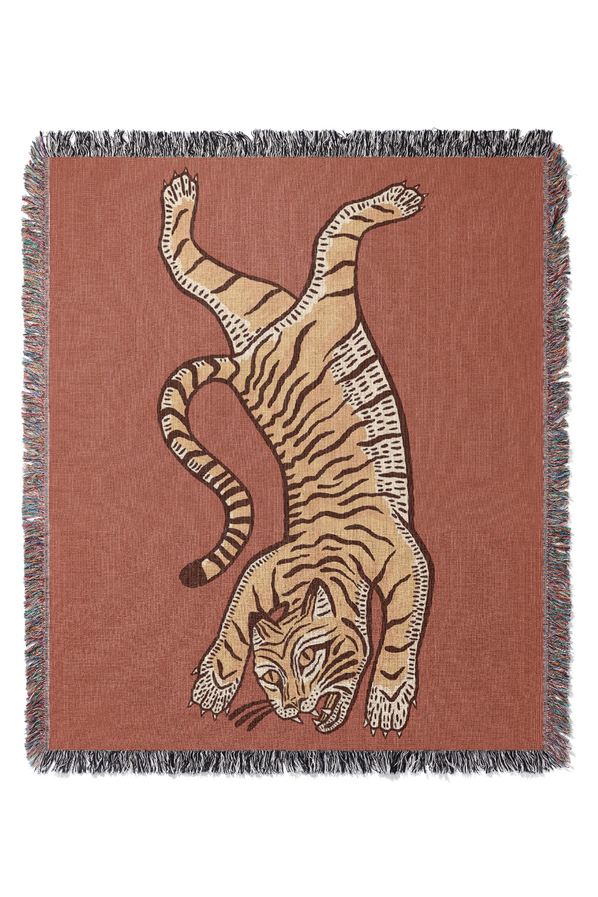 Tiger Jacquard Woven Blanket (Desert Dusk) | Harper & Blake