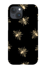 Bees Lux Phone Case (Black & Gold)