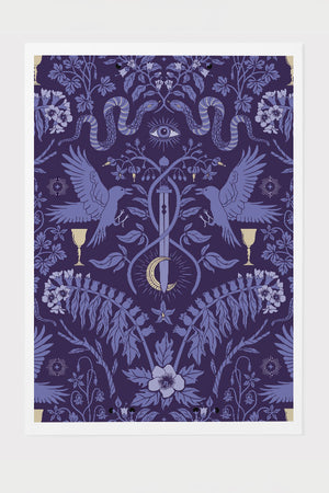 Witch Garden by Misentangledvision Giclée Art Print Poster (Periwinkle) | Harper & Blake