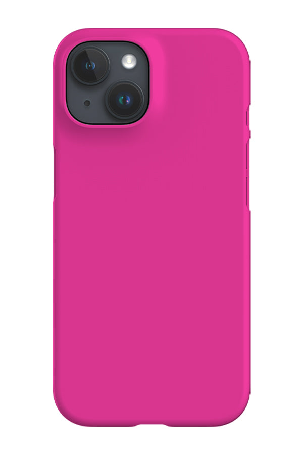 Plain Block Colour iPhone Phone Case (Fuchsia Pink)
