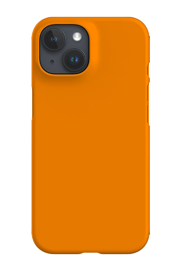 Tiger Orange Plain Block Colour Phone Case