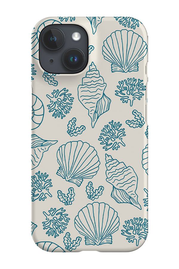 Seashell Coral Reef Phone Case (Beige Blue) Seashell Coral Reef Phone Case (Beige Blue)