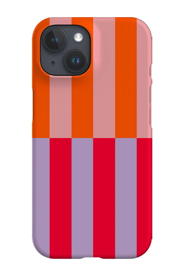 Shifted Stripes Phone Case (Pink Red) Harper Blake