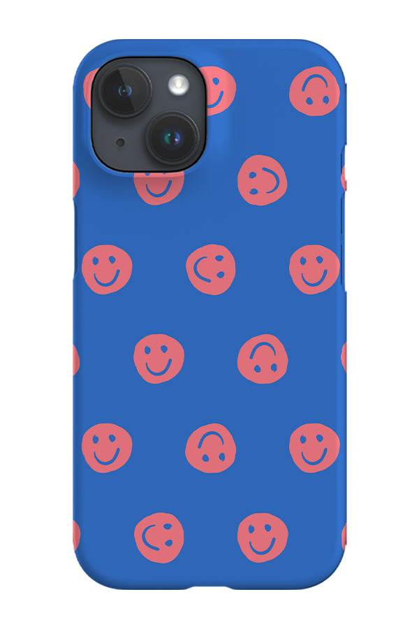 Smiley Faces Phone Case Blue Pink Harper Blake Fashion Cases