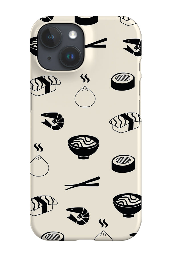 Sushi Pattern Phone Case (Cream)