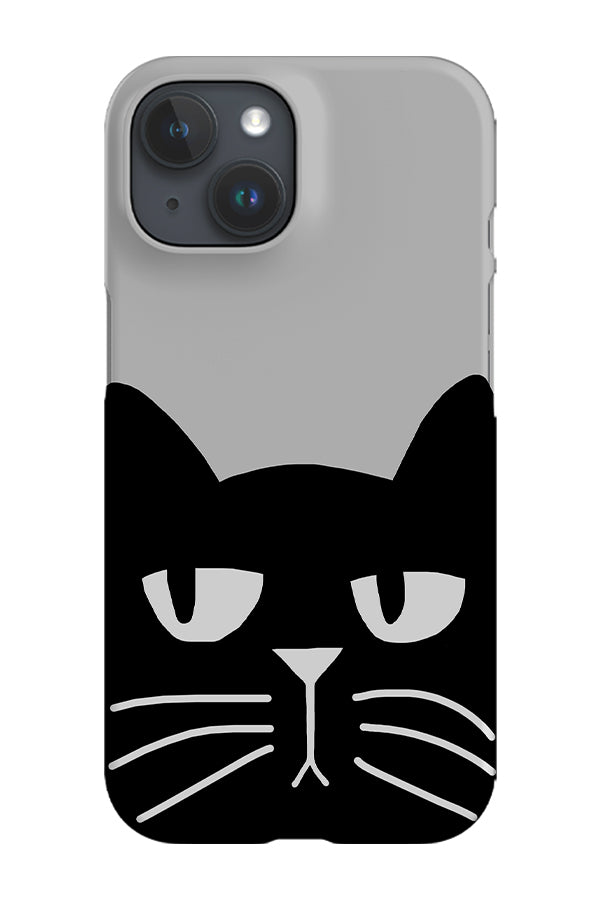 Two Tone Bold Cat Phone Case (Black)