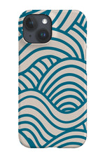 Two Tone Swirls Phone Case (Beige Blue)