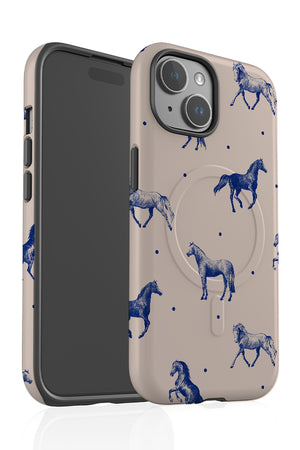 Dotty Horses MagSafe Phone Case (Beige) | Harper & Blake