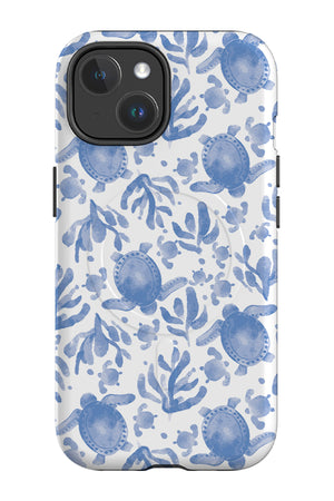 Blue Turtles by Dawn of Designs MagSafe Phone Case (Blue) | Harper & Blake