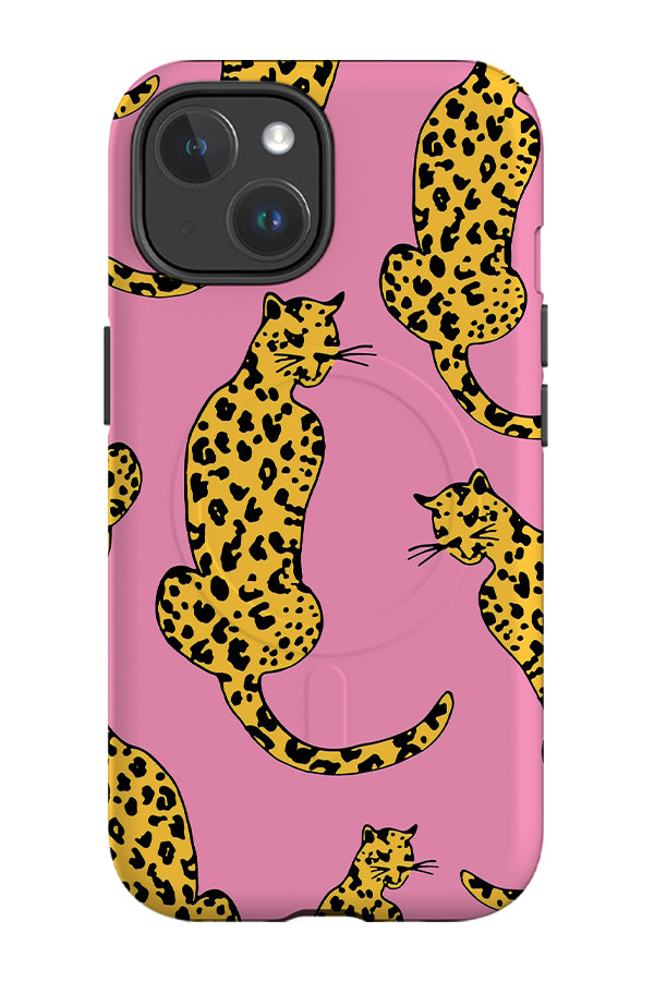 Leopard Animal MagSafe Phone Case (Pink)