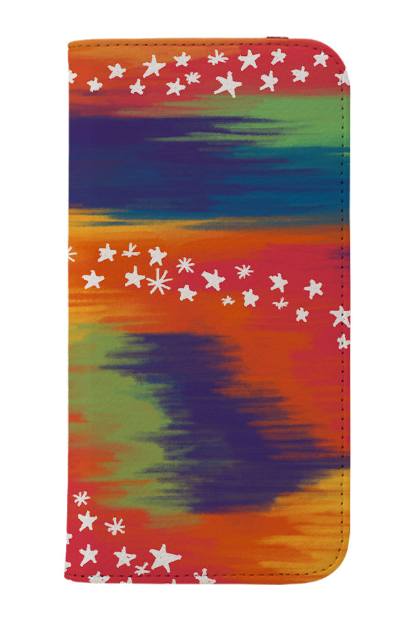 Abstract Rainbow Stars Wallet Phone Case (Multicolour)