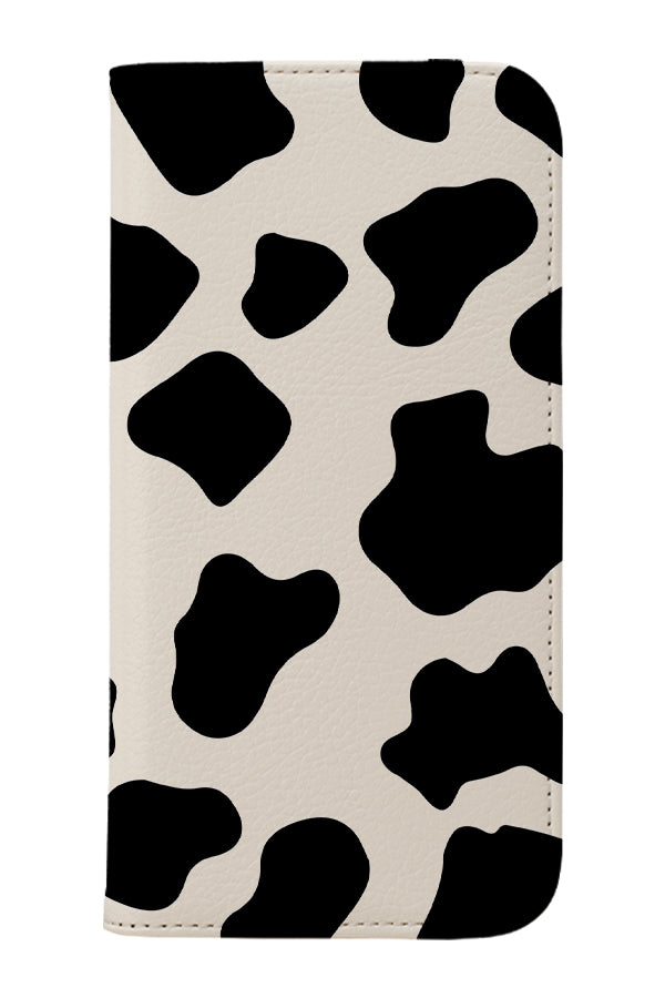 Cow Print Wallet Case (Cream)