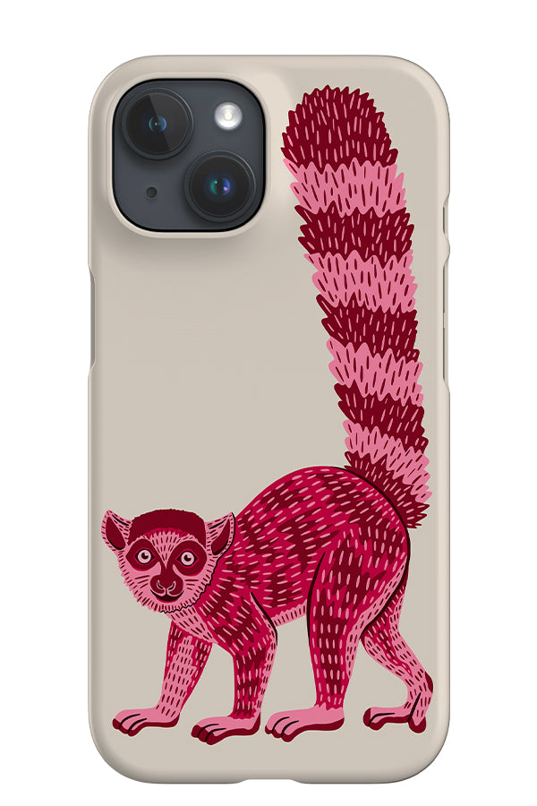 Lemur iPhone Phone Case (Off-White Pink)