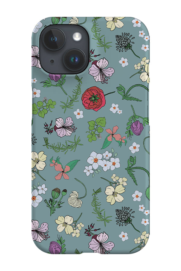 Wild Flowers By Nina Leth Phone Case (Teal)