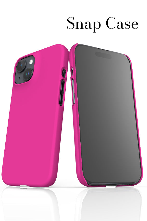 Plain Block Colour iPhone Phone Case (Fuchsia Pink) Harper Blake