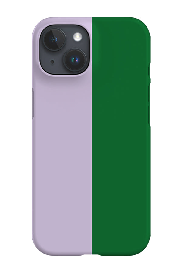 Colour Block Vertical Phone Case (Lilac & Green) | Harper & Blake