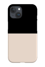 Colour Block Horizontal Phone Case (Peach & Black)