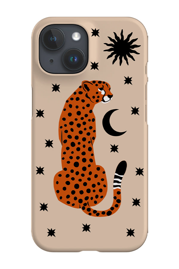 Cheetah Star Moon Sun Phone Case (Beige)