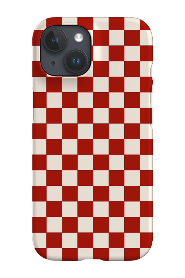Checkered Phone Case (Red Beige) | Harper & Blake