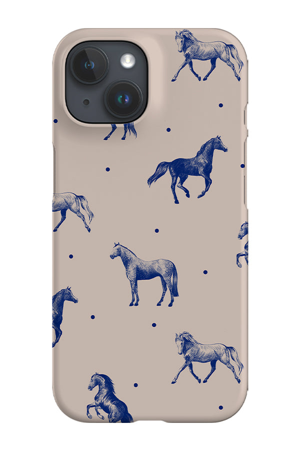 Dotty Horses Phone Case (Beige Blue) Dotty Horses Phone Case (Beige Blue)