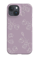Floral Blooms Line Art Phone Case (Lilac)