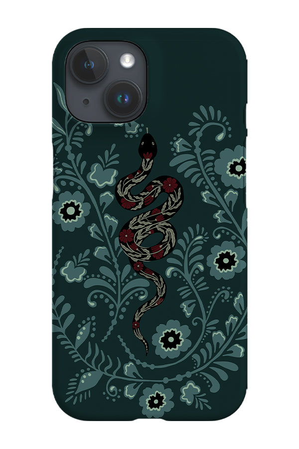 Floral Snake Phone Case (Dark Green)
