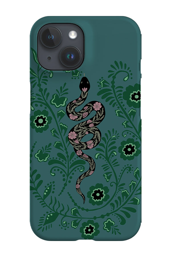 【Harper & Blake】UK発！手帳型スマホケース Snake Floral/蛇花 Snake & Florals Phone Case (Natural) | Harper & Blake