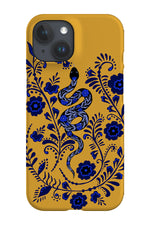 Floral Snake Phone Case (Yellow)