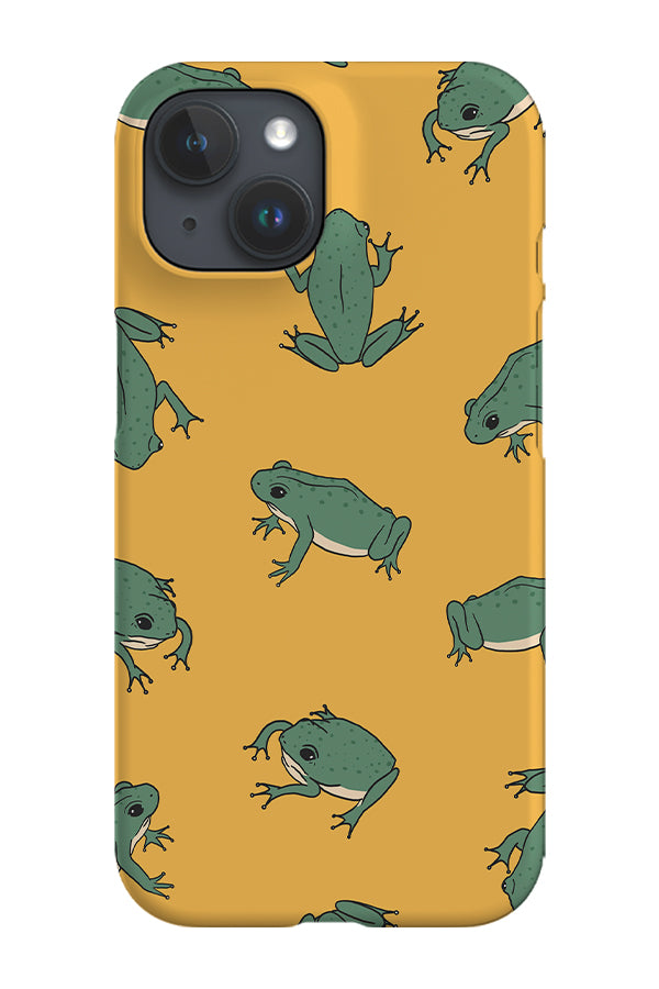 Frog Scatter Print Phone Case (Orange)