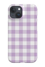 Gingham Print Phone Case (Lilac)